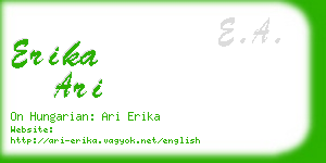 erika ari business card